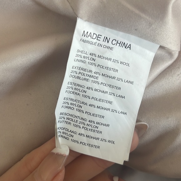 Club Monaco - pale pink/ beige wool coat - Picture 5 of 5